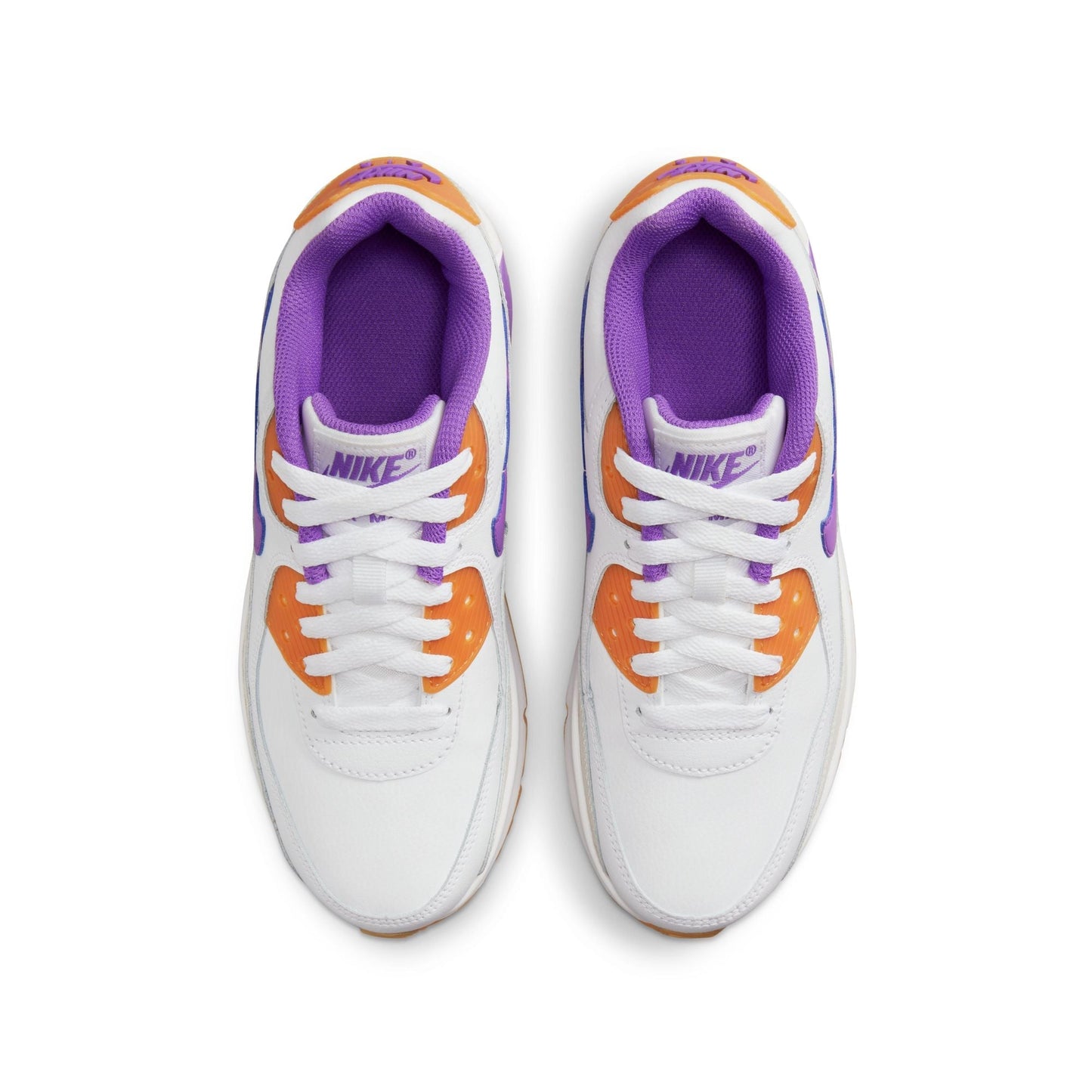 Grade School Nike Air Max 90 LTR - White/Action Grape