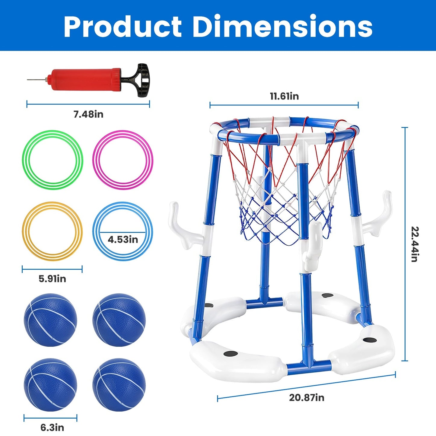 GBruno Floating Pool Basketball Game for Kids