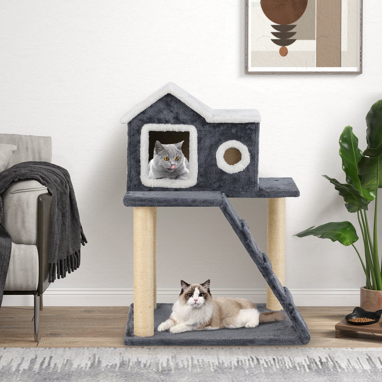 36 Inch Tower Condo Scratching Posts Ladder Cat Tree