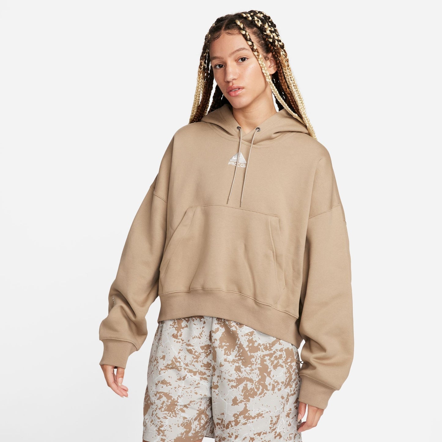 Women's Nike ACG "Tuff Knit" Therma-FIT Hoodie - Khaki