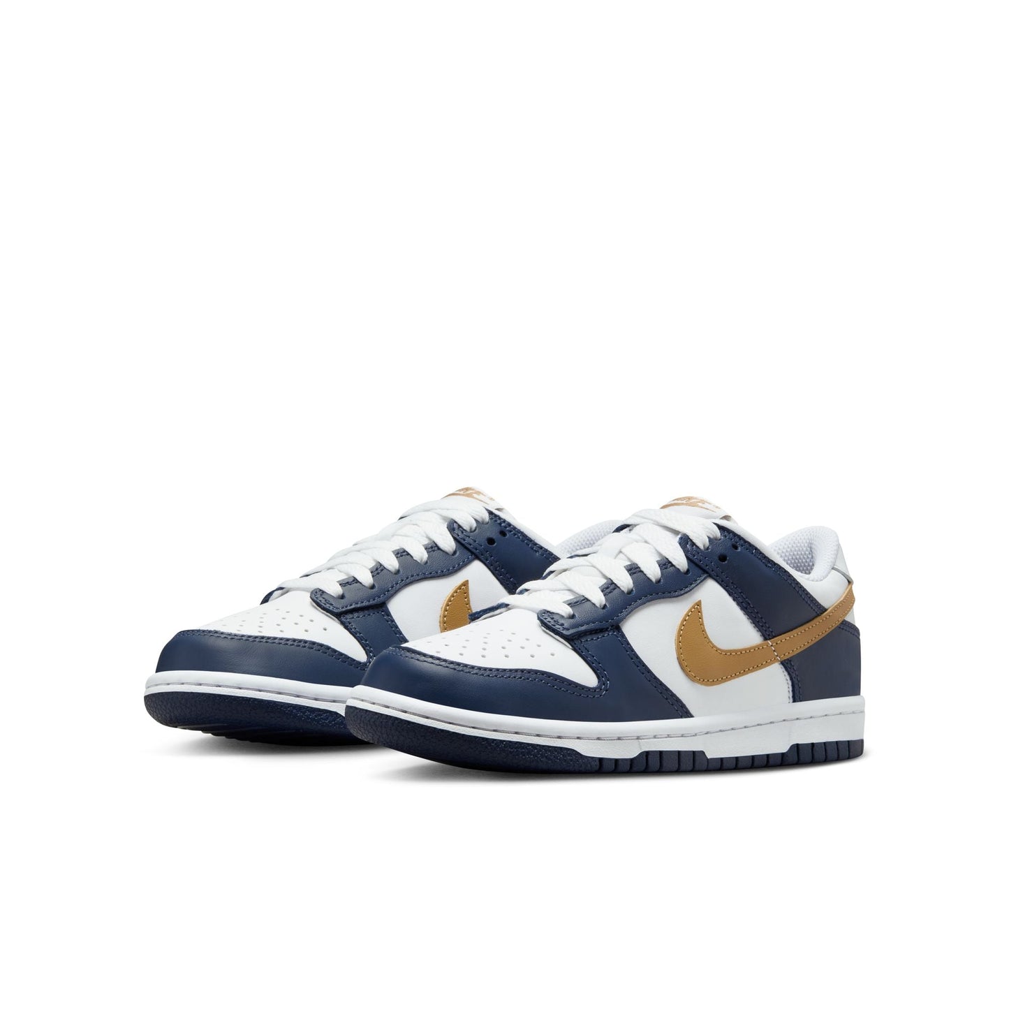 Big Kid's Nike Dunk Low - "Wheat/Midnight Navy"