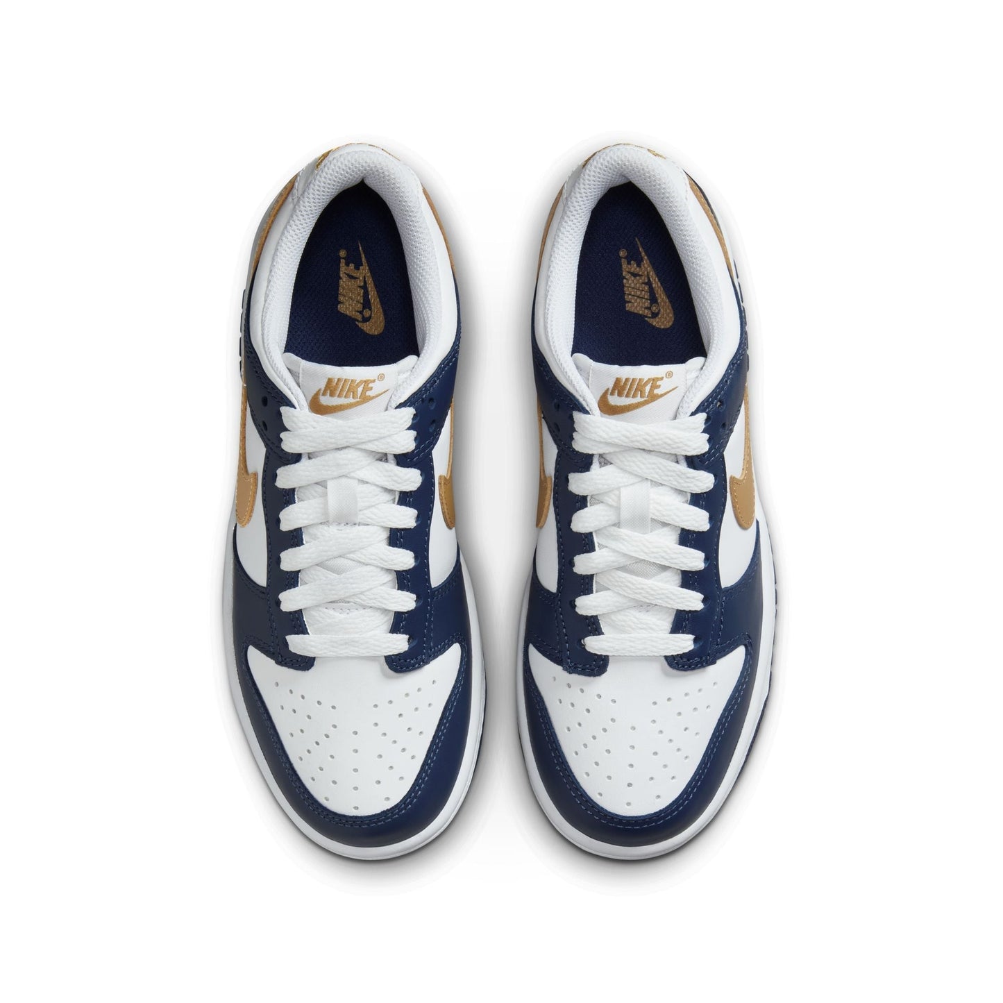Big Kid's Nike Dunk Low - "Wheat/Midnight Navy"