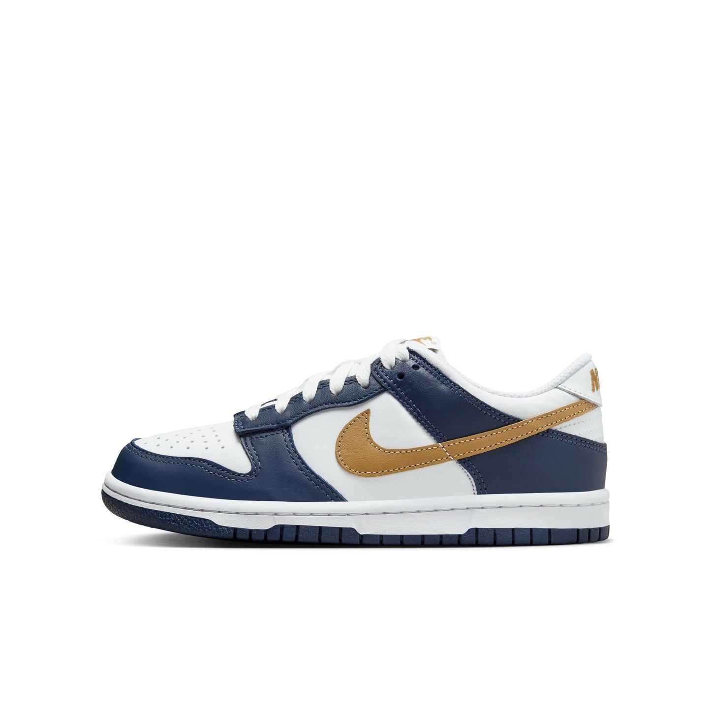 Big Kid's Nike Dunk Low - "Wheat/Midnight Navy"
