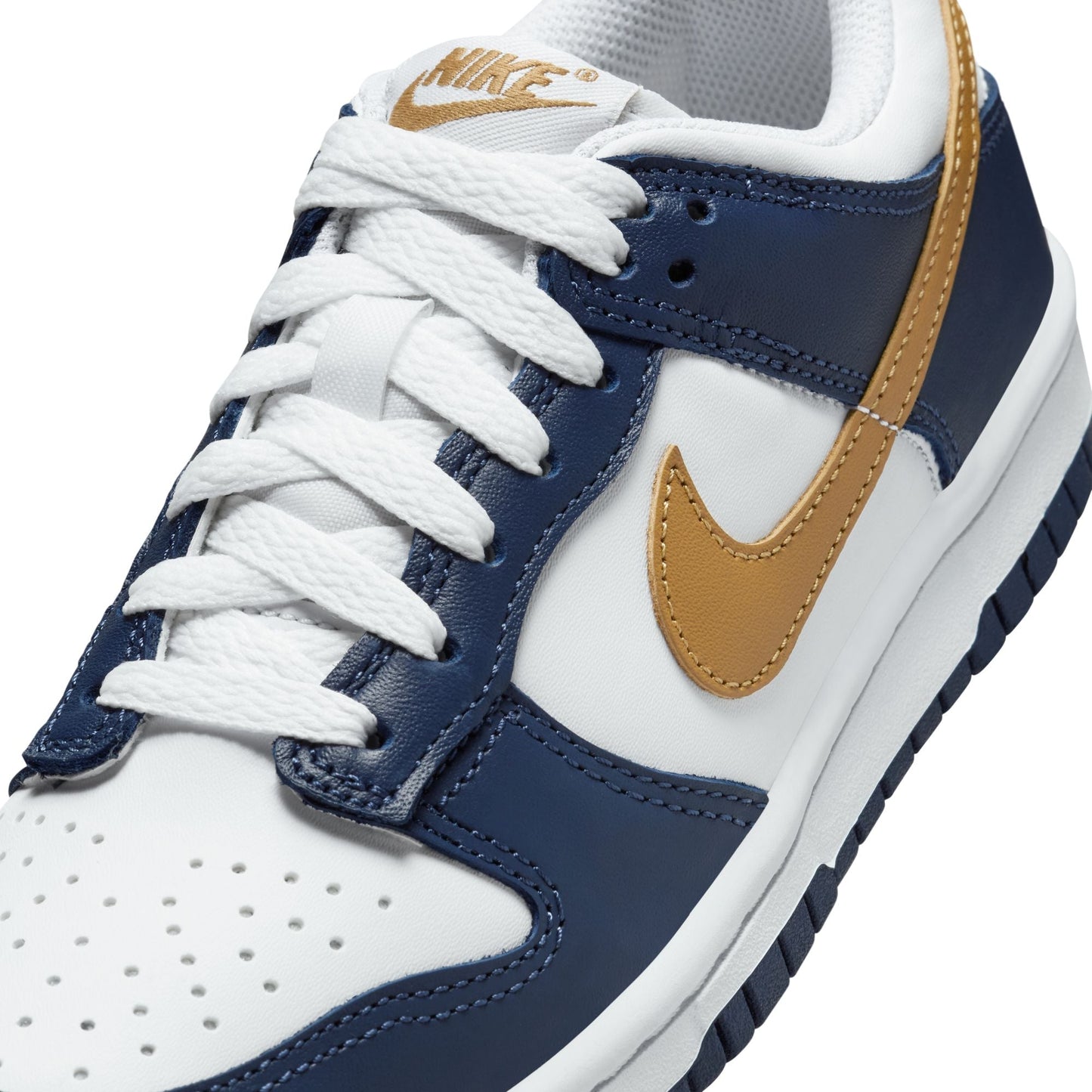 Big Kid's Nike Dunk Low - "Wheat/Midnight Navy"