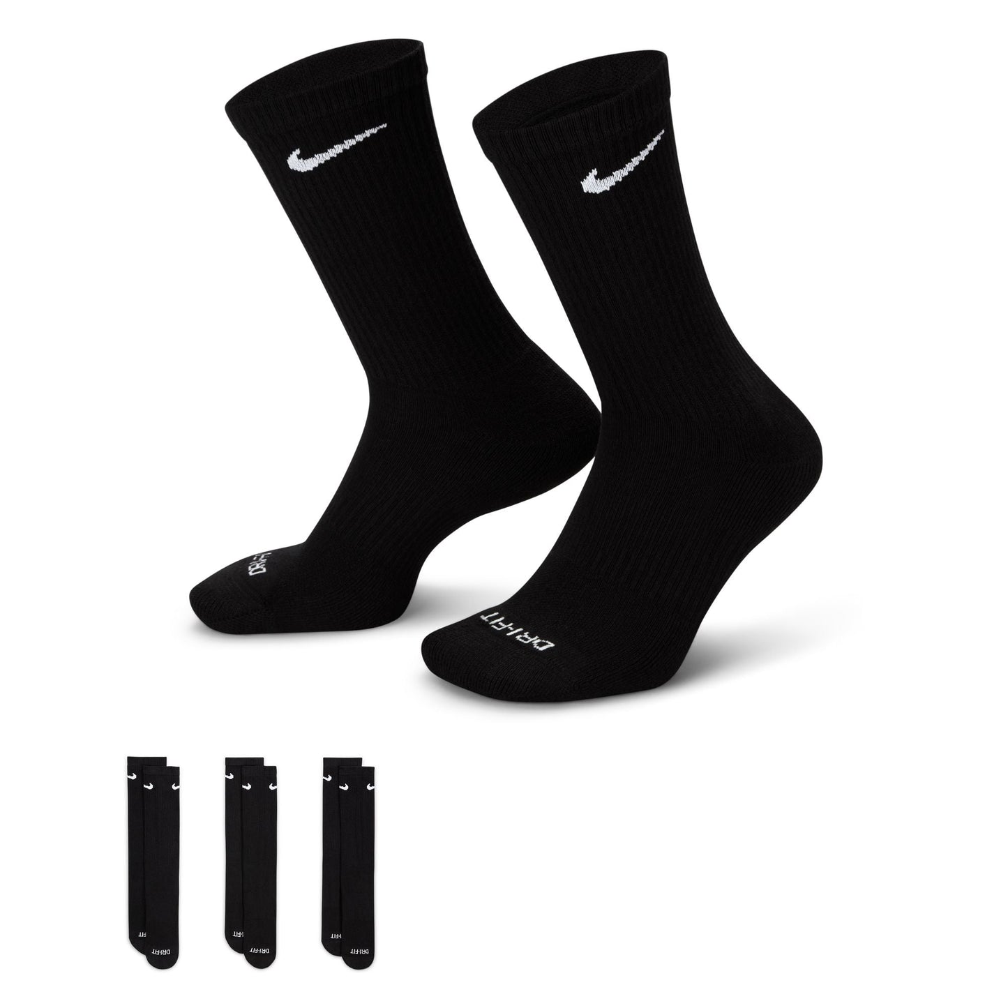 Nike Everyday Plus Cushion 3 Pack Sock - Black