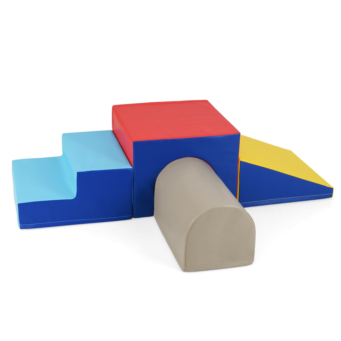 Climb and Crawl Foam Block Play Set for Infant Baby-Yellow