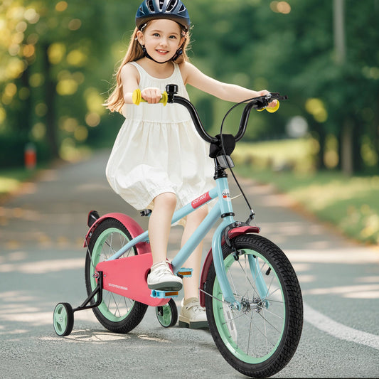 Kids Bike with Adjustable Handlebar and Saddle Blue-16 inches